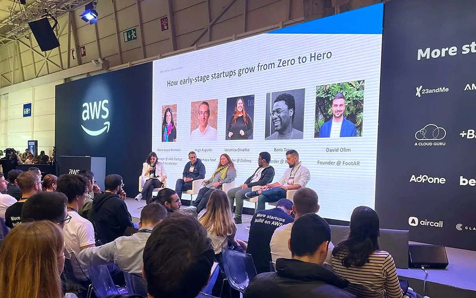 A panel on the AWS stage at Web Summit
