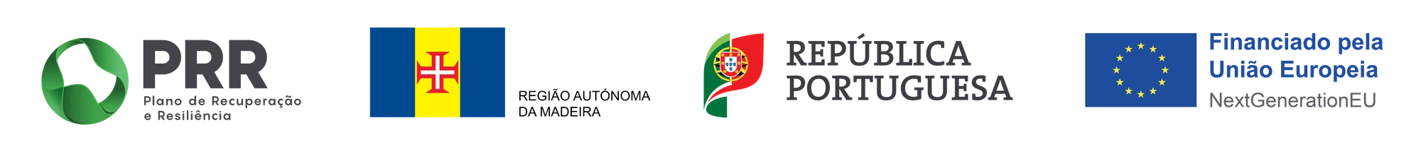 PRR, Plano de Recuperação e Resiliência; Região Autónoma da Madeira; República Portuguesa; Financiado pela União Europeia, NextGenerationEU
